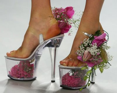 shoes with real flowers